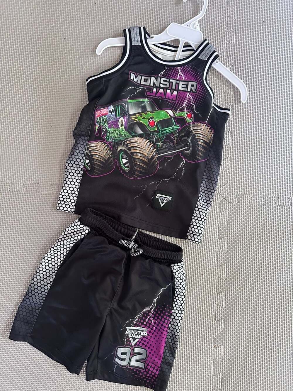 Monster Jam Grave Digger Tank Top and Shorts Set Size XS (4/5)